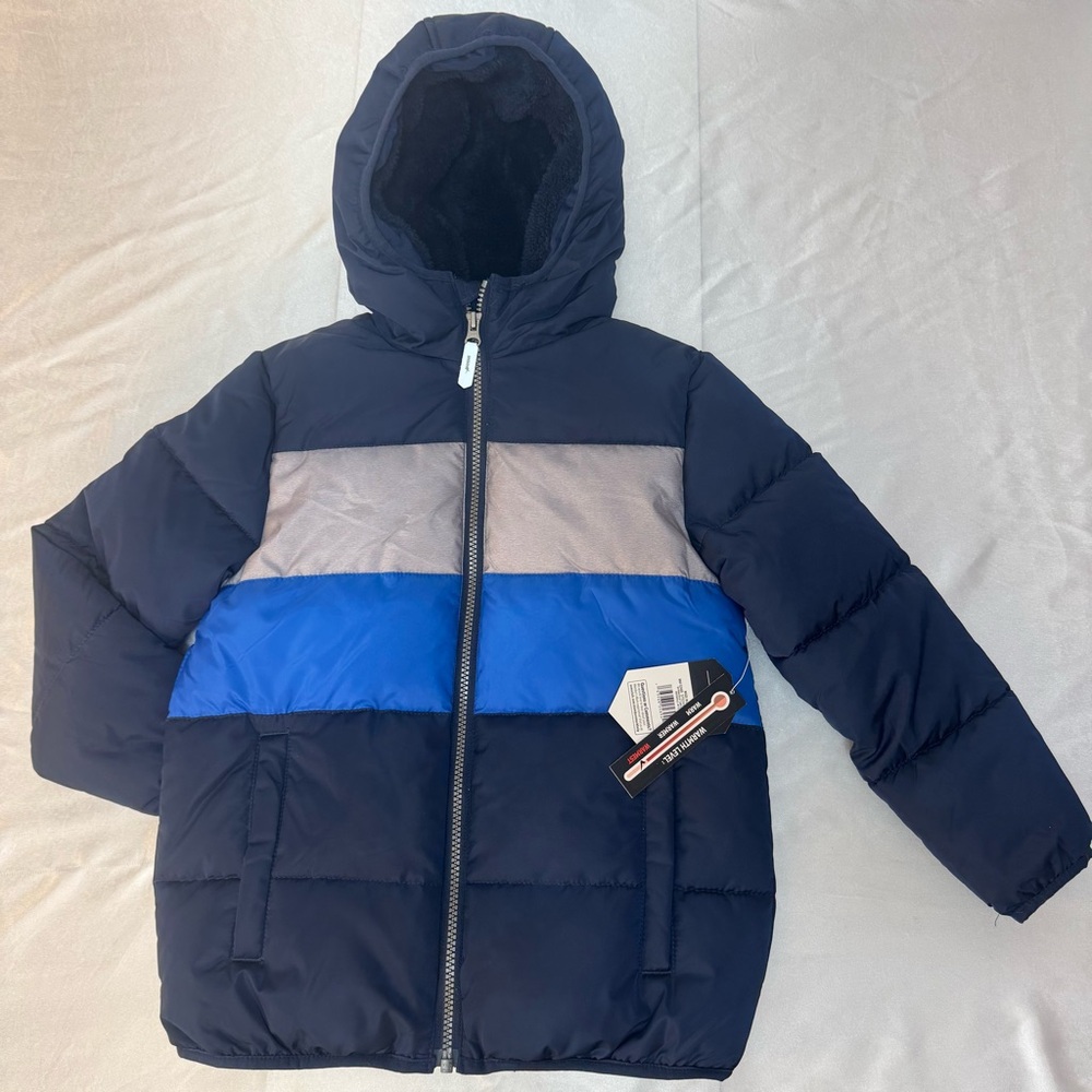 NWT Cozy Puffer Boys Winter Fleece Lined Coat